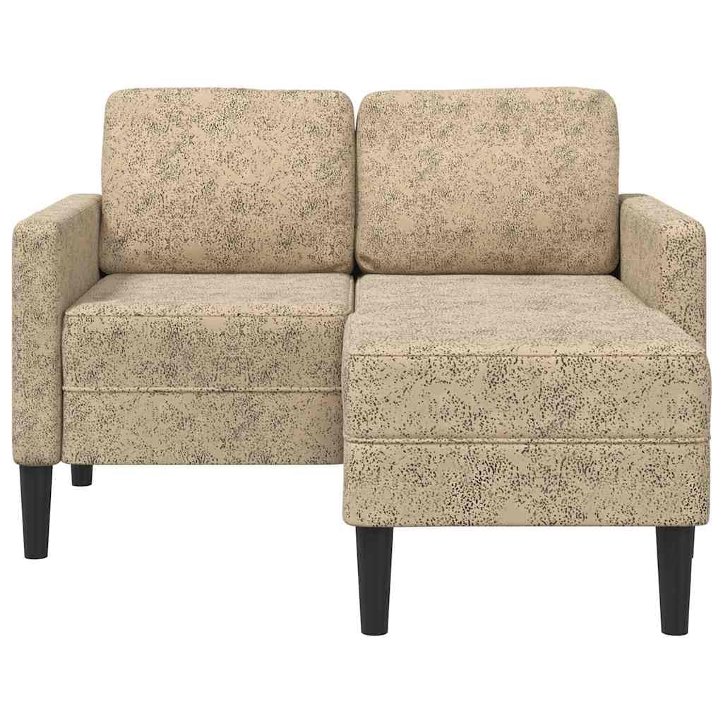 Canapé d Angle 2 Places en Similicuir Gris Clair, méridienne en L 125 cm, Sofa Compact avec Mousse et Structure métal Bois, pour Salon séjour Appartement Bureau Studio intérieur