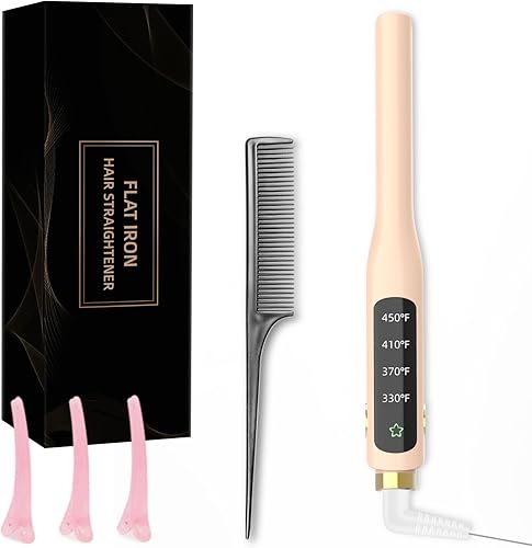 Miniatura 8 de Plancha plana, plancha de pelo de 12 pulgada y rizador 2 en 1, placas flotantes iónicas de cerámica para menos encrespamiento, calentamiento rápido