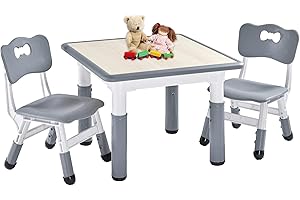 FUNLIO Kids Table and 2 Chairs Set: Perfect for Toddlers and Preschoolers Aged 2-5