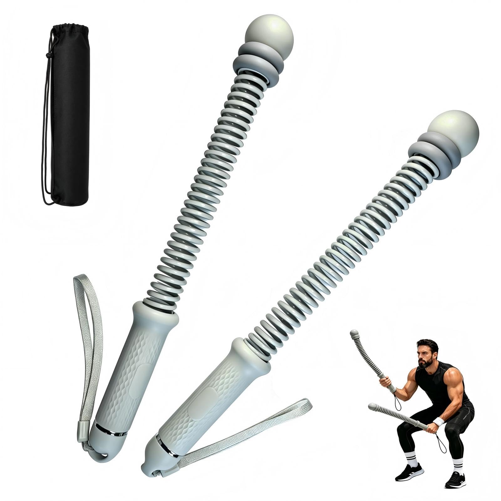 Weighted Ropeless Battle Ropes, Premium Exercise Equipment for Strength, HIIT Training. Upgraded Cordless Ropes Design with Adjustable Weight. for Men and Women. for Home and Travel Workouts.-picture-18