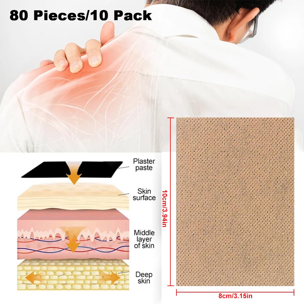 Patch Chauffant Dos,112pcs Patch Chauffant,Patch Anti Douleur,Patch Soulagement Douleur,Patchs de Tigre Chinois,Pansement Anti-Douleur,pour Epaules,Dos