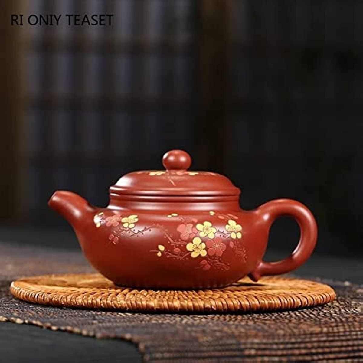 Chiński zestaw do herbaty Gongfu 260 ml fioletowy dzbanek do herbaty, surowa ruda, Dahongpao, antyczne czajniki, ręcznie malowane, śliwkowy, domowy czajnik