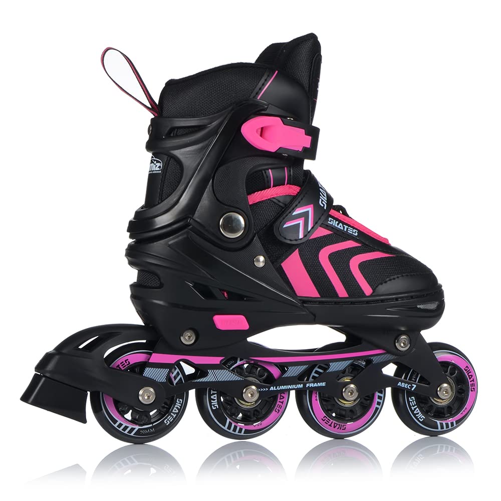 Pattini in linea 4 in 1, pattini in linea regolabili, per bambini e adulti, cuscinetti ABEC7, taglie 29-43