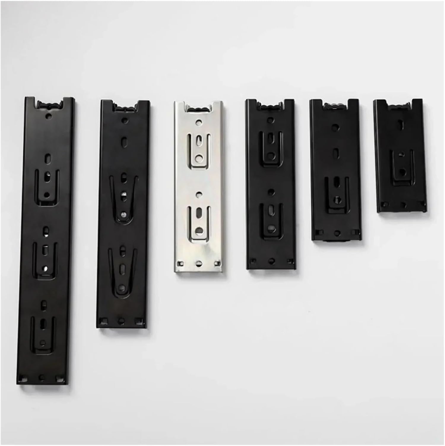 5/6/8Inch Steel Drawer Slides Close Track Rail Sliding Three-Section Ball Bearing Cabinet Furniture Hardware(125mm)