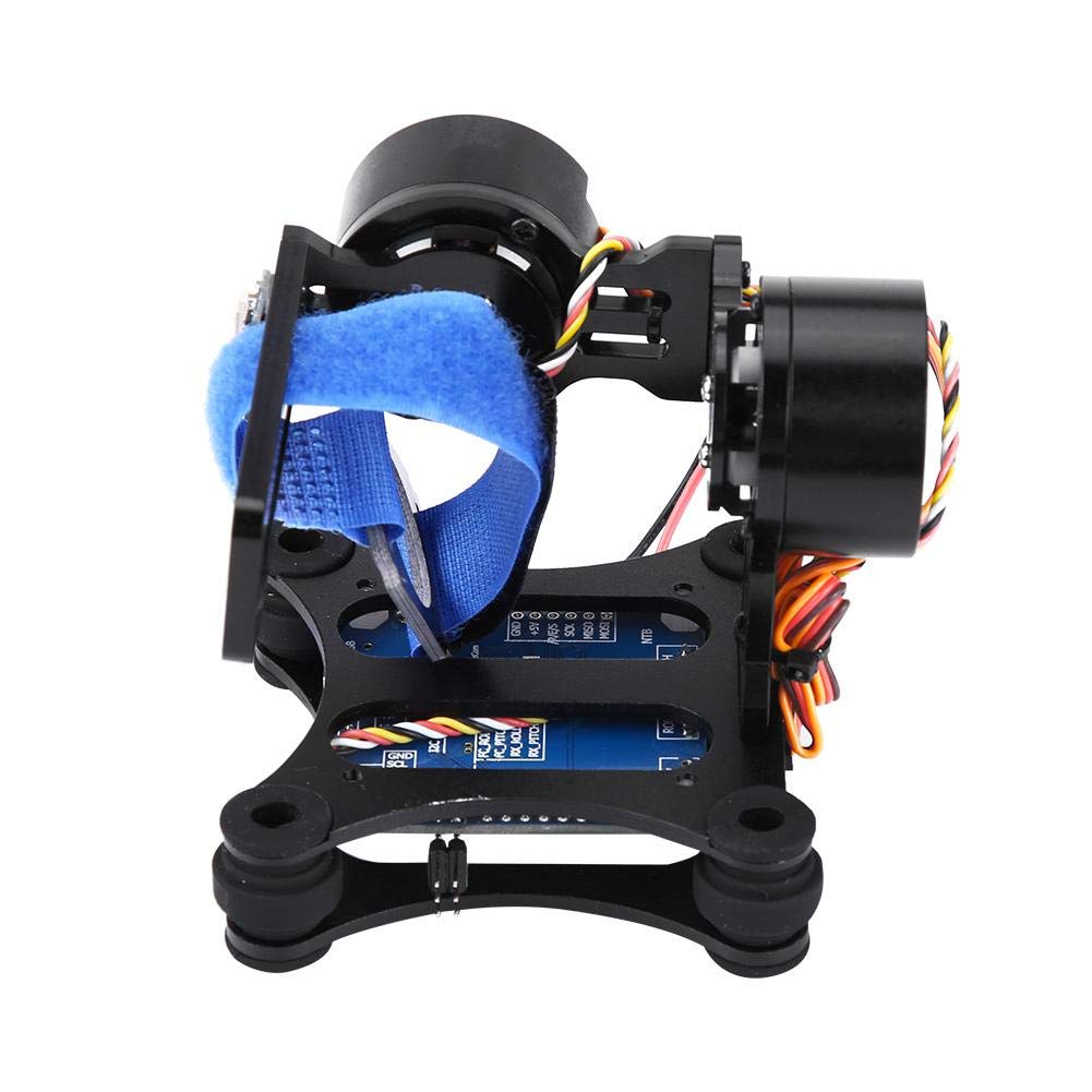 Dilwe RC Drohnenkamera Gimbal, Brushless Gimbal Board BGC 2.2 für 3/3+ / 4 Kamera RC Drohne Quadcopter Zubehörteil(Schwarz)