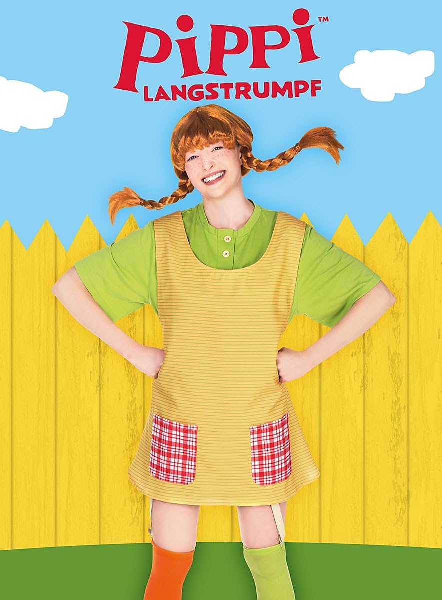 Maskworld Pippi długie pończochy – oryginalny kostium filmowy i/lub peruka dla dzieci i młodzieży