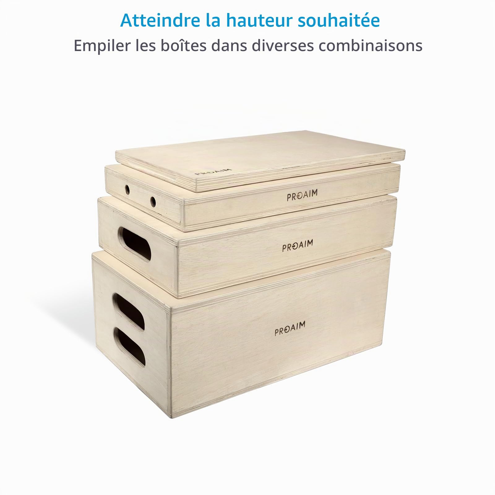 PROAIM Ensemble de 4 Boîtes APPL pour Le Cinéma, la Photographie et Le Studio – Marron Clair | Caisses 12 plis Plein, Demi, Quart et Pancake avec poignées, idéales pour caméras, accessoires et éclairages.