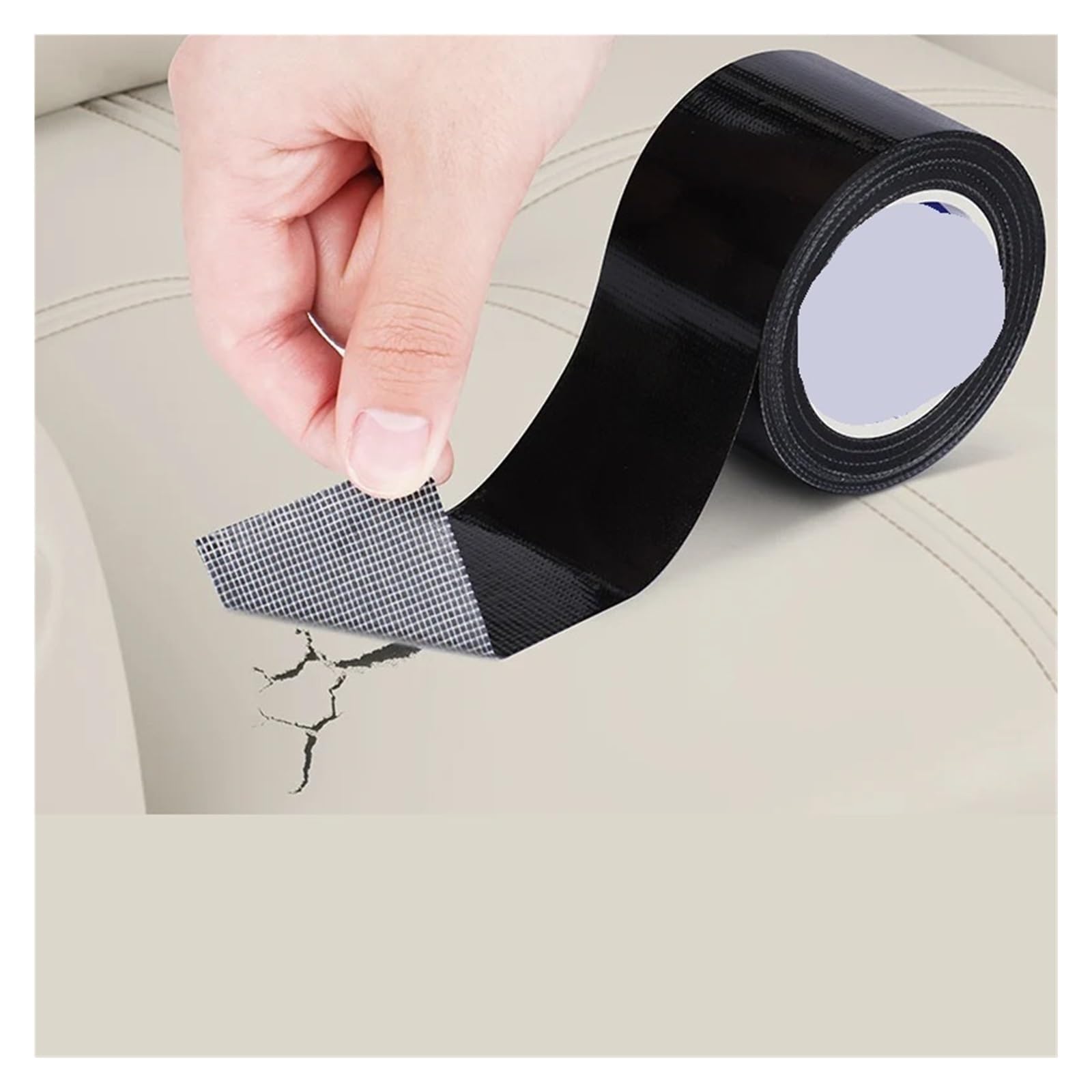 Zelt Reparaturband Schwarzes Hochleistungs-Pipeline-Klebeband, geeignet for die manuelle Rissreparatur bei jedem Wetter, in der Industrie(50M_0.28MM_50MM)
