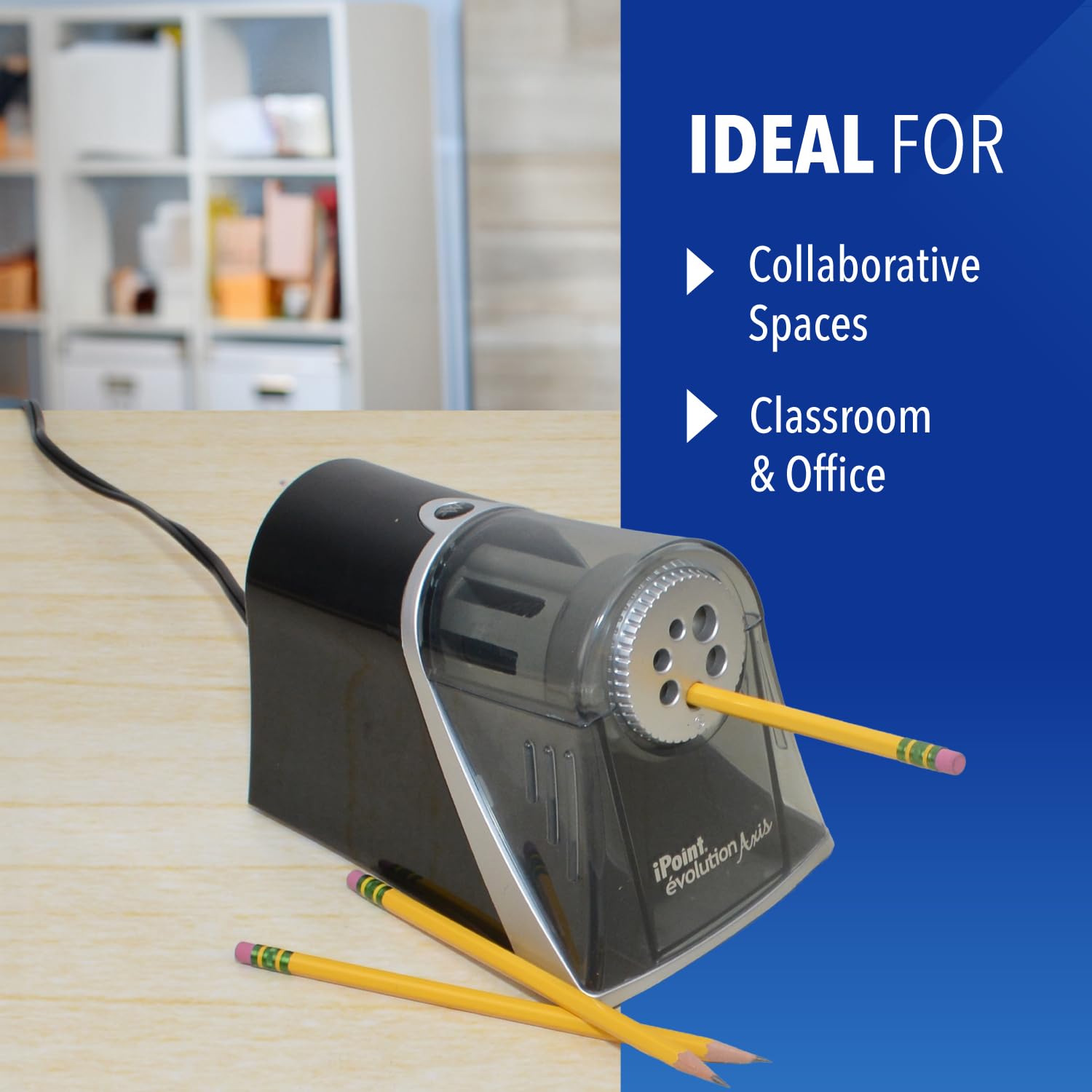 Westcott Electric iPoint Evolution Axis - Sacapuntas, color negro y plateado