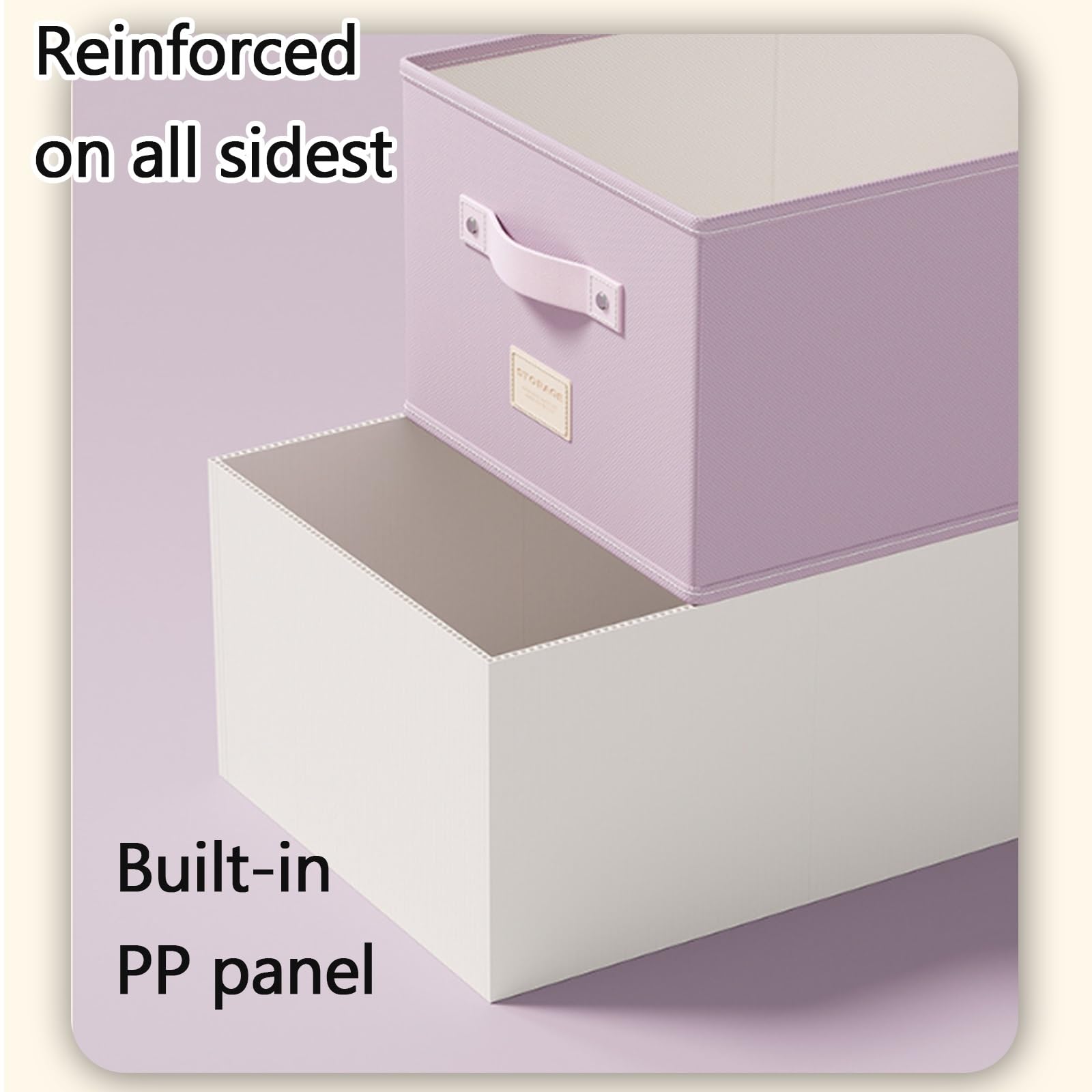 Stoff Aufbewahrungskorb, Faltbarer Aufbewahrungskorb | Hautfreundlicher Stoff, PP-Platten, Geeignet für Kleideraufbewahrung(Beige 33x10cm/13.0x3.9in)