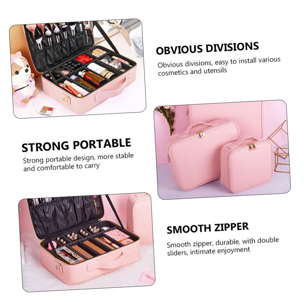 Bolsa Maquillaje Portátil Organizador Neceseres Estuche Cosméticos Premium