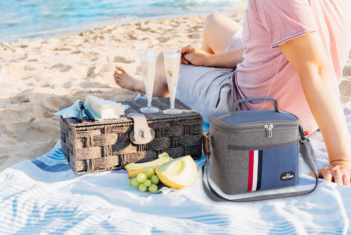FAVORTALK Lunch Bags Picnic Bag Insulated Cooler Bag for Women Adult Thermal Lunch Tote Bags for Work Hiking Outdoor Beach BBQ Camping - Image 2