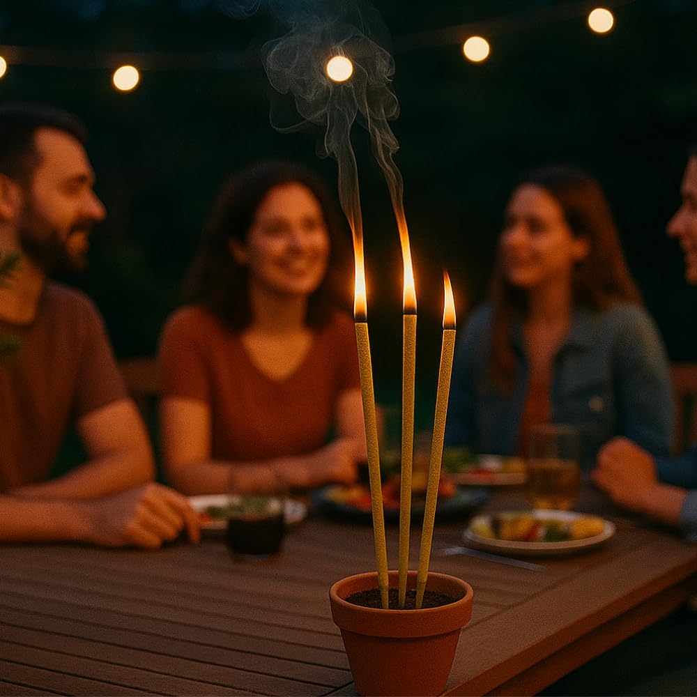 Pack de 30 Bâtons Encens Géants Citronnelle 40 cm Anti Moustiques Jardin Terrasse