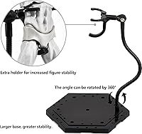 Vista 4 de Yocoolfun 3 Pack Black Action Figure Stand,Action Figure Display Holder Stand Base,Compatible with HG RG SD SHF Gundam 1144 Toy,Doll Stop Motion