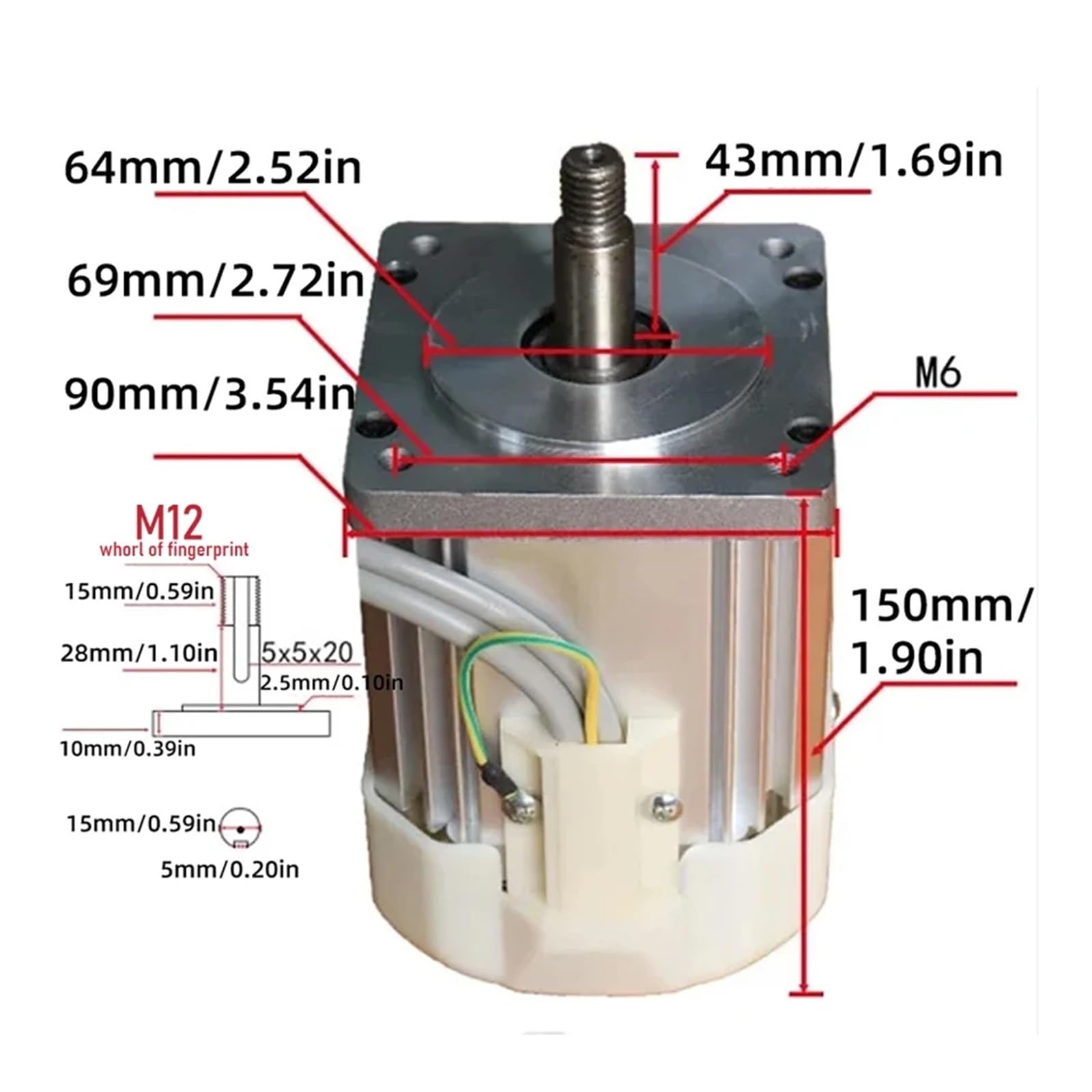Bürstenloser Motor-Bausatz, 110 V/220 V, einstellbar, 550 W, 750 W, 1100 W, 2200 W, for Nähmaschinen und Drehmaschinen Verschleißfestigkeit(2200W,220)