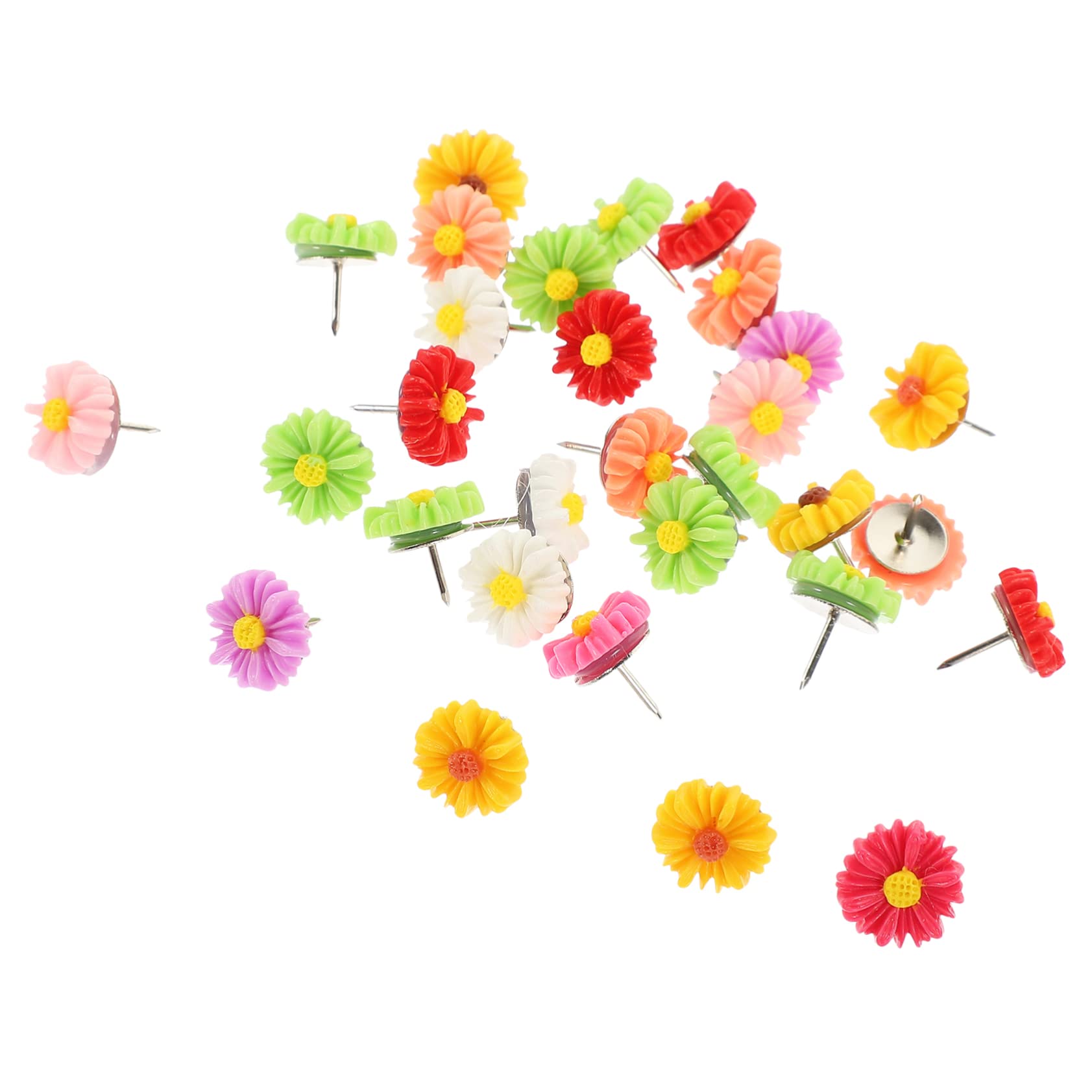 TEHAUX 180stücke Bunte Daisy Pushpins Praktische Reißnägel Für Pinnwände Ankündigungen Kartenmarkierungen Und Fotodekoration Für Büro Und Zuhause