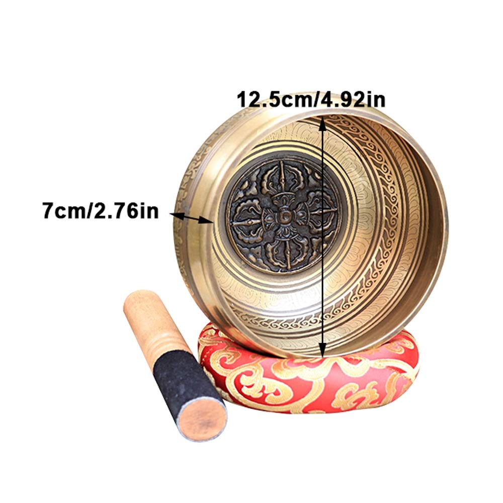 Set di Campane tibetane in Lega, Regalo Fatto a Mano, per Meditazione, rilassamento e Yoga