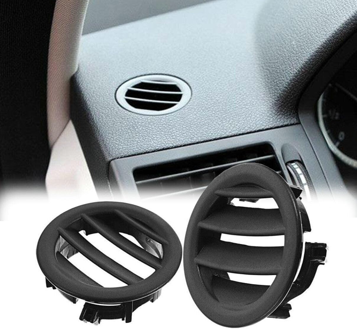 1Pair Car Air AC Vent Fit For Mercedes Benz GLK W204 C Class C300 C350 C630 2008 2009 2010 2011 2012 2013 2014 2015 Left and Right Side