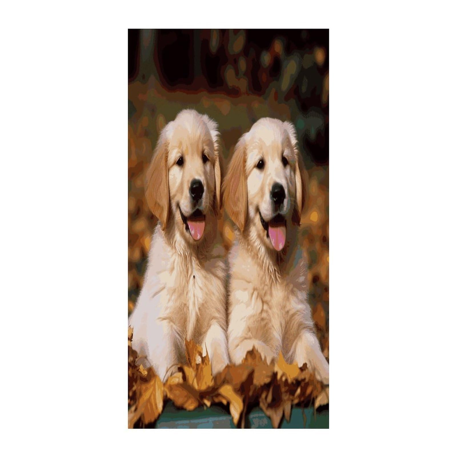 Fekiloot Style Golden Retriever Dogs Puppies Pets Door Curtain Room Divider Curtains
