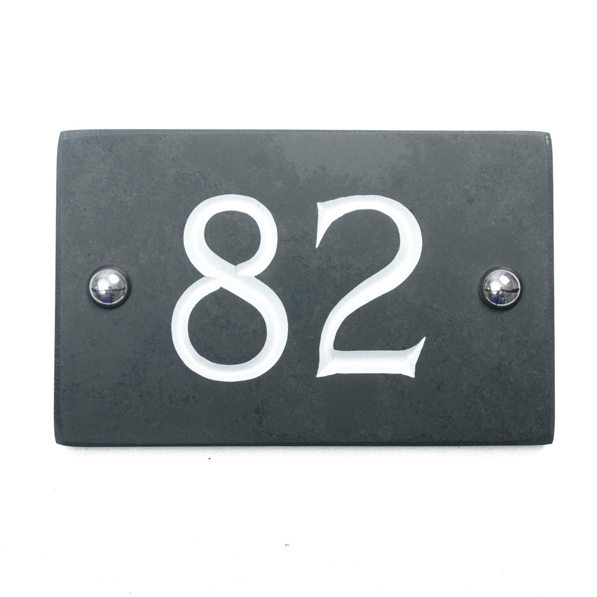 Slate Engraved House Number 82