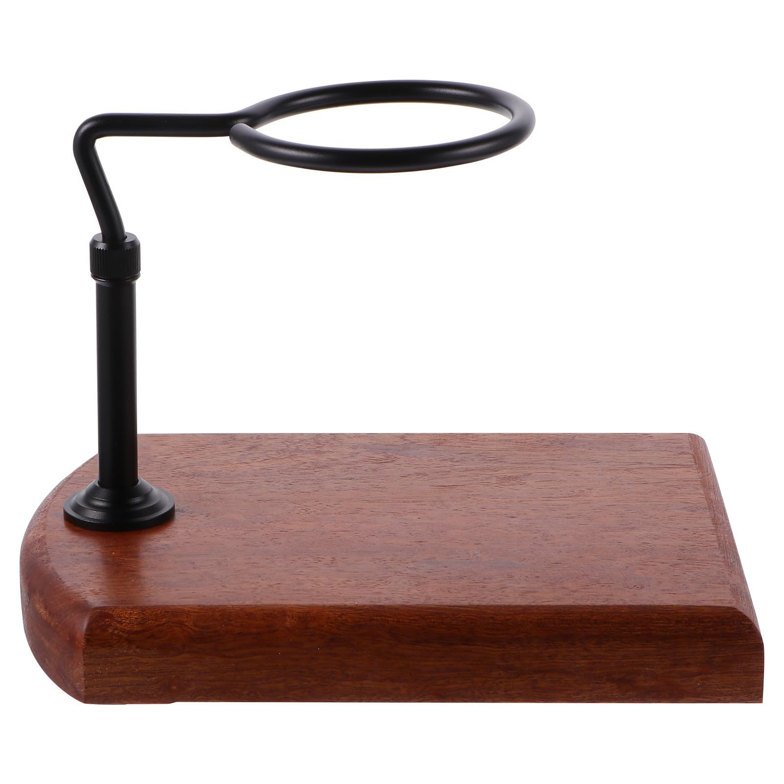 Abaodam Kaffeefilterständer Kaffeefilter Tassenhalter Verstellbar Aluminium und Holz Schwarz zum Handaufbrühen von Kaffee für Einen Glatten Kaffee