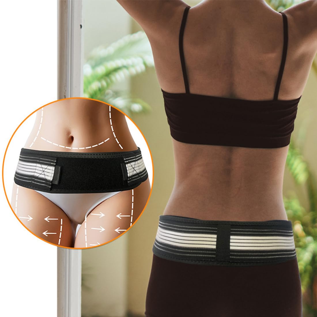 Cinturón Sacroilíaco,Alivian el Dolor Ciático,Pélvico,Lumbar y de las Piernas,Posture Cinturón de Cadera Sacroilíaca para Unisex,para Hernias Discales,Embarazo,Dolor de Espalda en las Articulaciones