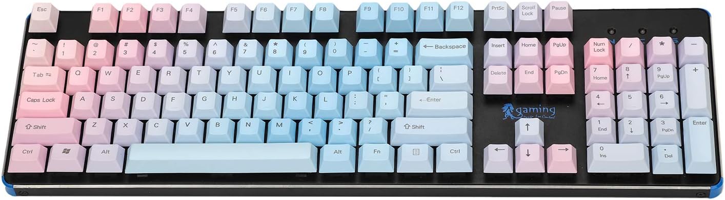 YMDK Sunset Gradient Colorful OEM Cherry Profile 108 87 61 Key Dyed Thick PBT Keyset for Cherry MX Mechanical Keyboard (Only Keycap)