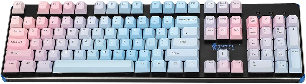 YMDK Sunset Gradient Colorful OEM Cherry Profile 108 87 61 Key Dyed Thick PBT Keyset for Cherry MX Mechanical Keyboard Only Keycap
