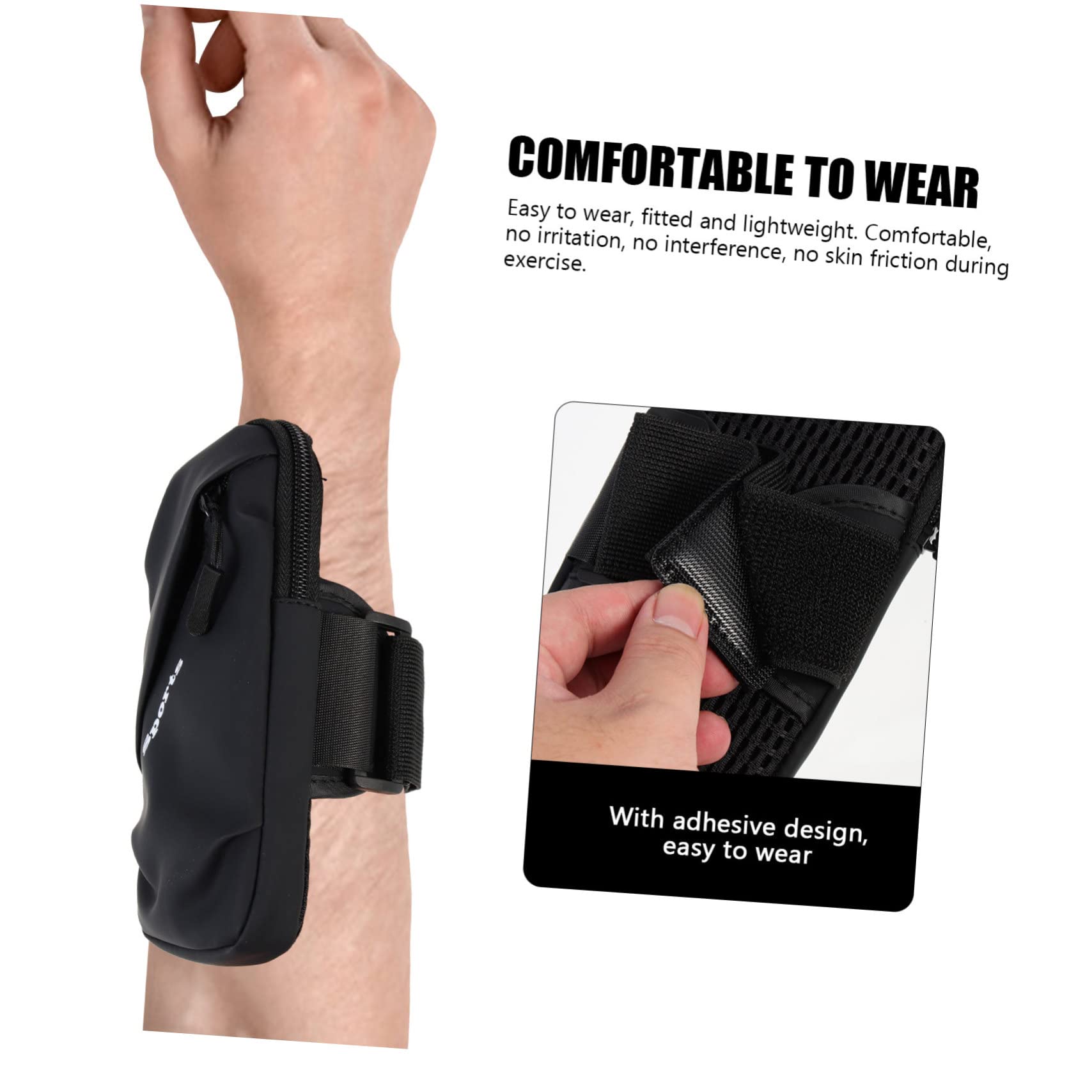 Gatuida 3 Piezas Bolsa De Brazo Correr Brazalete Bolso De Mano para Correr Bolsa De Teléfono con Brazo Deportivo Celúla Bolsa para Telefono Bolsa De Muñeca Poliéster Perder Teléfono Móvil