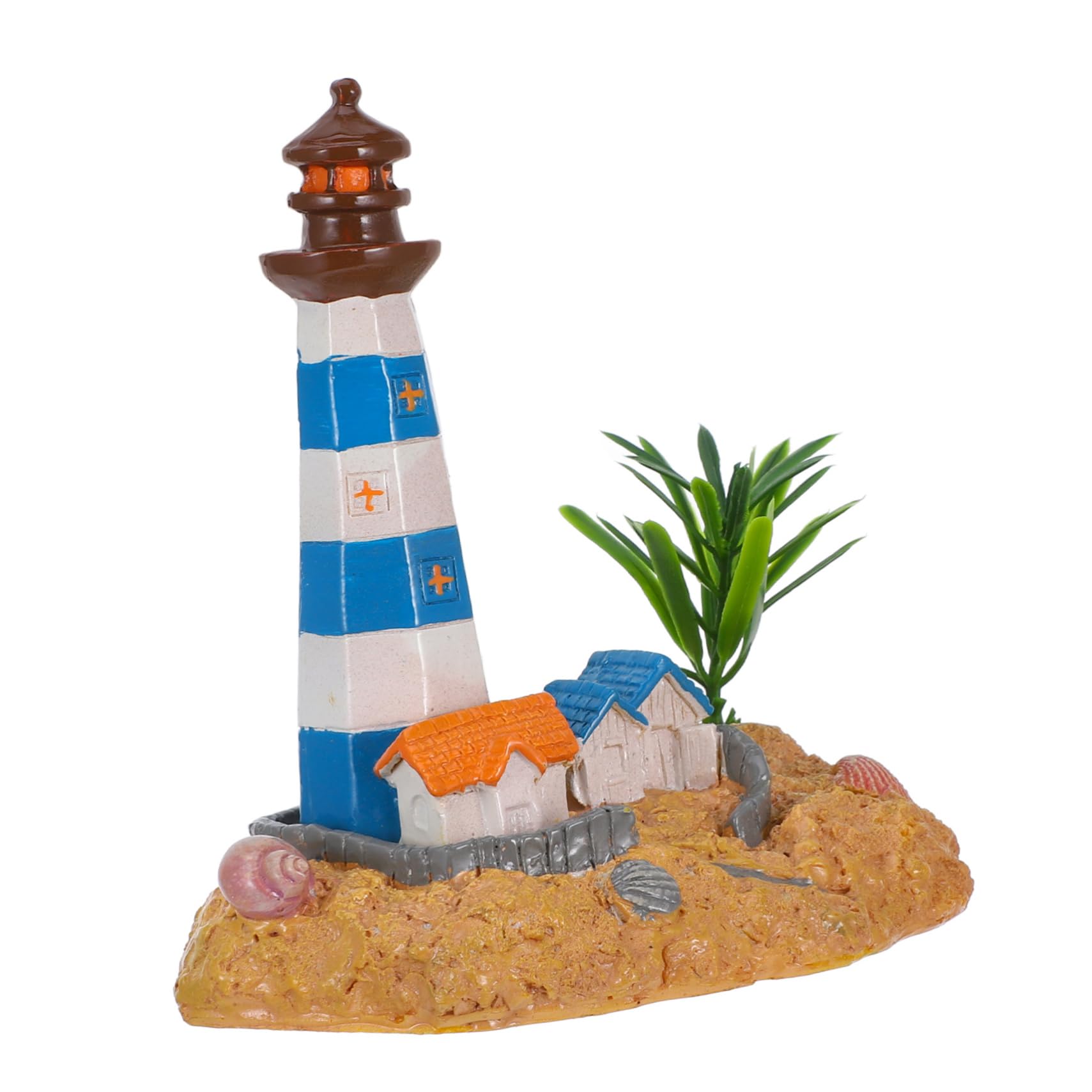 Décoration nautique de phare en résine pour bureau et salon côtiers