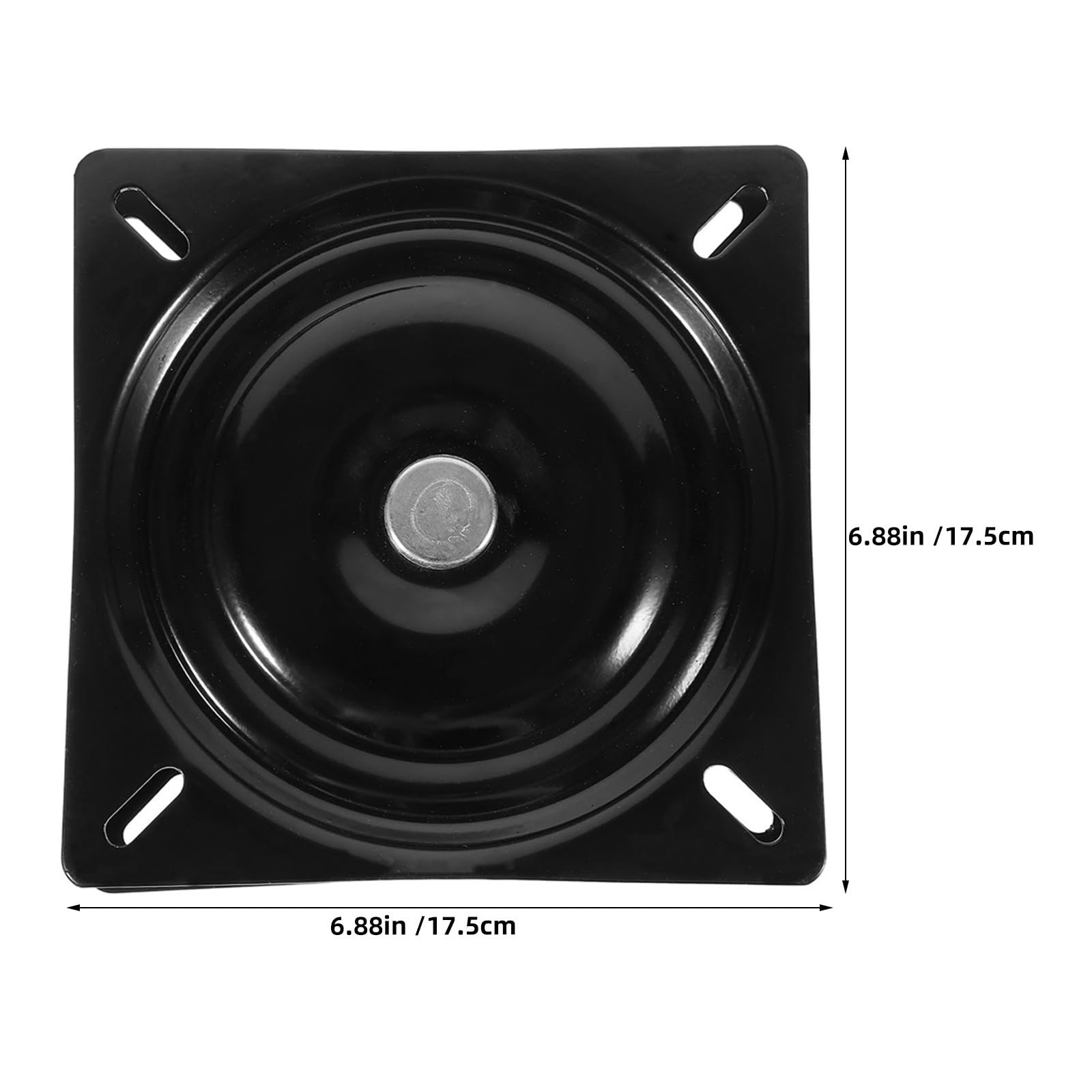 Base Giratoria para Muebles de Hierro Negro Mecanismo de Bolas Completas, Compatible Universalmente y Antideslizante, Adecuado para Uso Doméstico y Oficina, Paquete de 2 Piezas