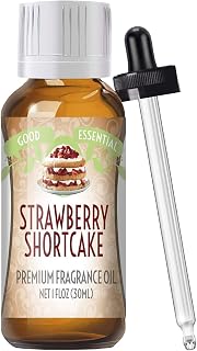 Good Essential Professional Strawberry Shortcake Fragrance Oil 30ml for Diffuser, Candle Making Supplies, Soaps, Lotions, Perfume 1 fl Oz