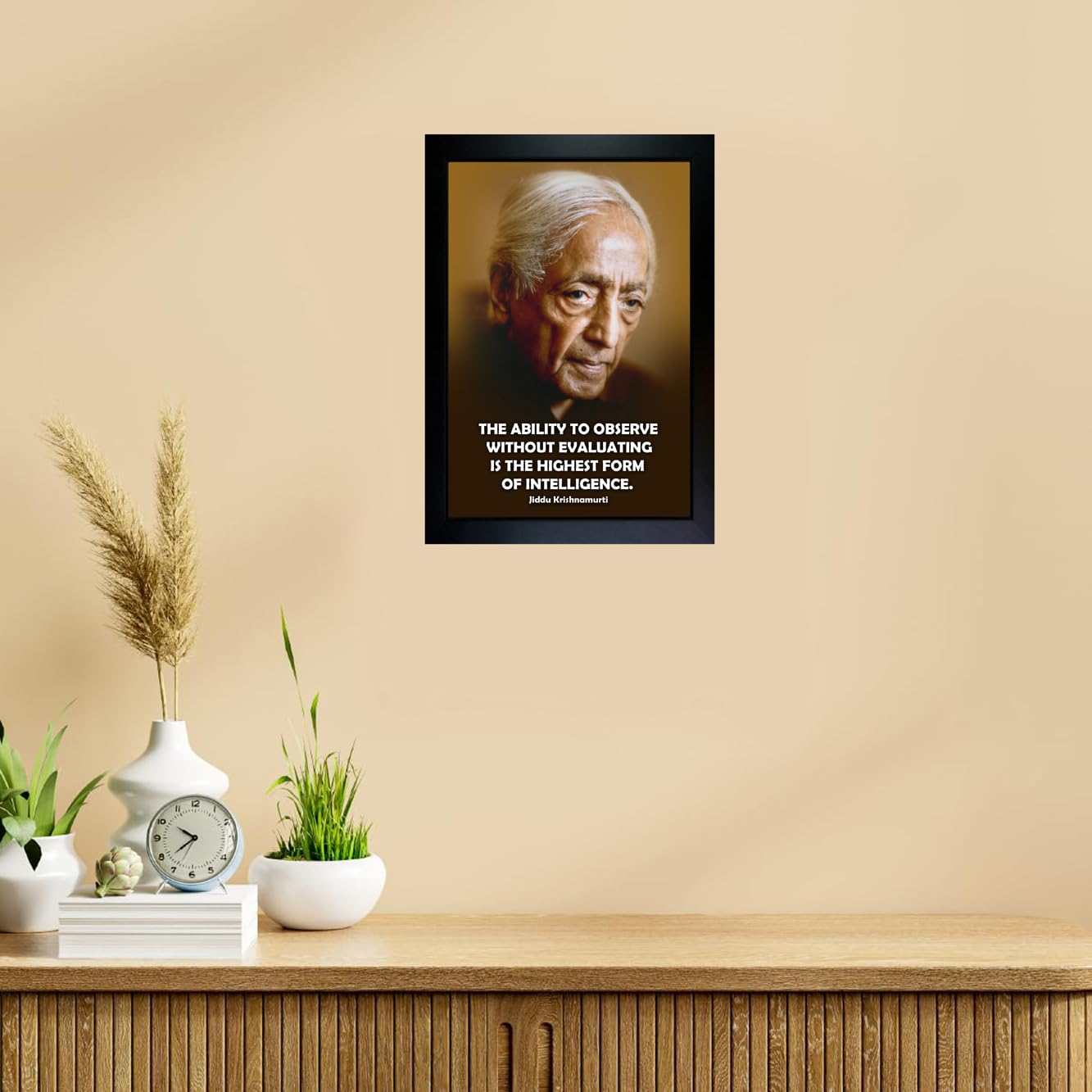 CrowdHall Jiddu Krishnamurti Photo Frame | Jiddu Krishnamurti Wall Painting For Home Decoration And Gifting (10 x 13.5 inch) 1