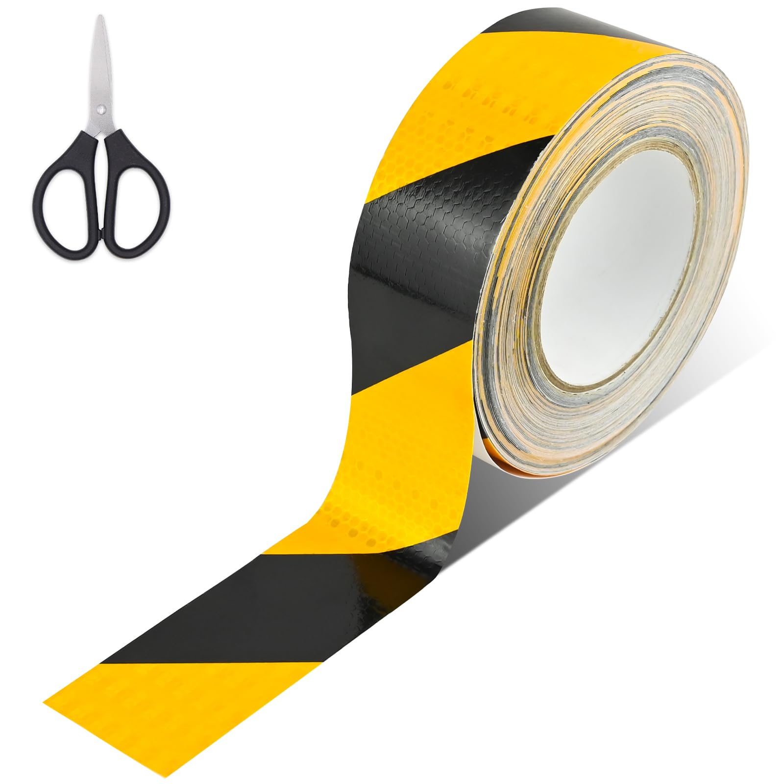 Buy Hazard Tape, 5cm x 25m Reflective Tape Waterproof Floor Marking