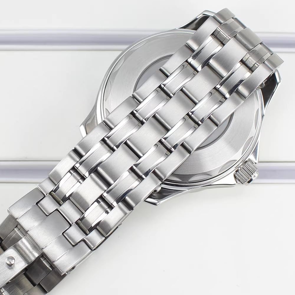41mm Muszelkowy Bezel Nurkowy Zegarek Modyfikacja Kit, Pasuje dla Mechanizm NH35 NH36 30,5mm - 31mm Duża Tarcza, Koperta Zegarka & Bransoleta Set dla Omega Seamaster 300M