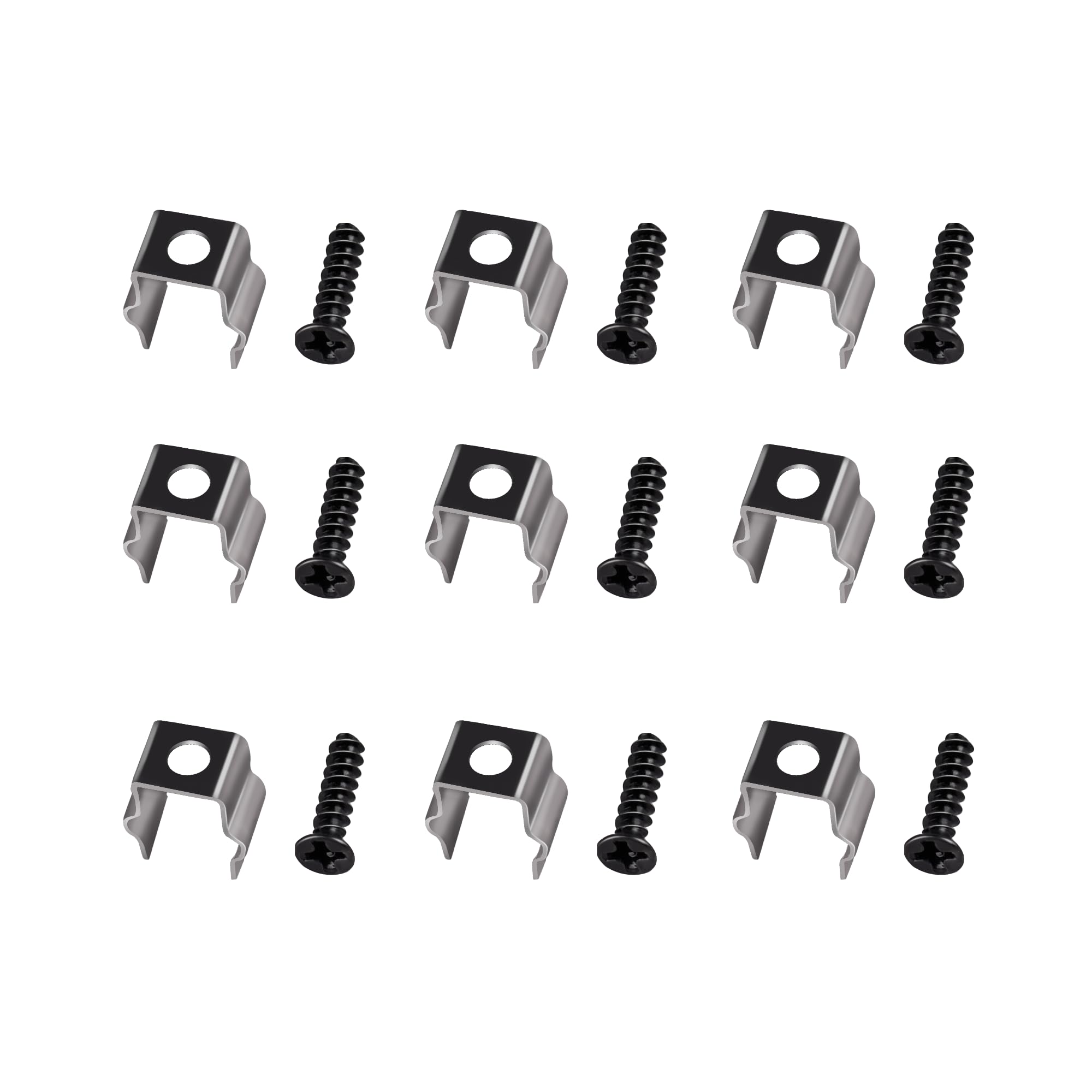 Photo 1 of XTPTFABS Metal Mount Clips with Screws,9Pcs,Rust and Corrosion-Resistant