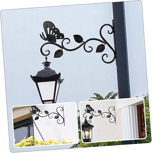 Miniatura 5 de BESPORTBLE 1 juego de macetas de pared para plantas de interior, cestas de plantas, gancho colgante para comedero de pájaros, colgador de metal