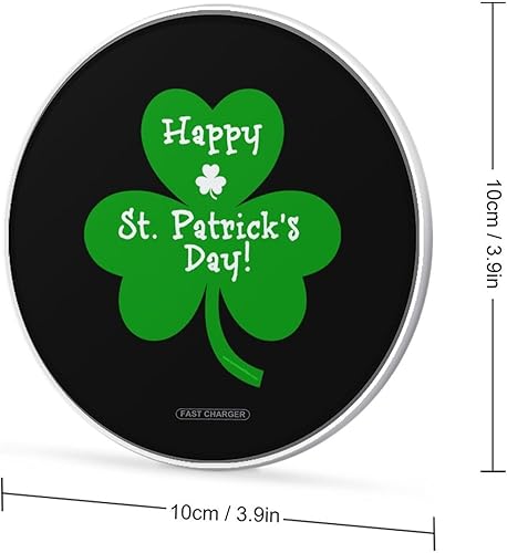 Miniatura 2 de St. Patrick's Day Clover Wireless Charger Pad 10W Fast Charging Pad Compatible with iPhone 15 14 13 12 Series Samsung Galaxy Series
