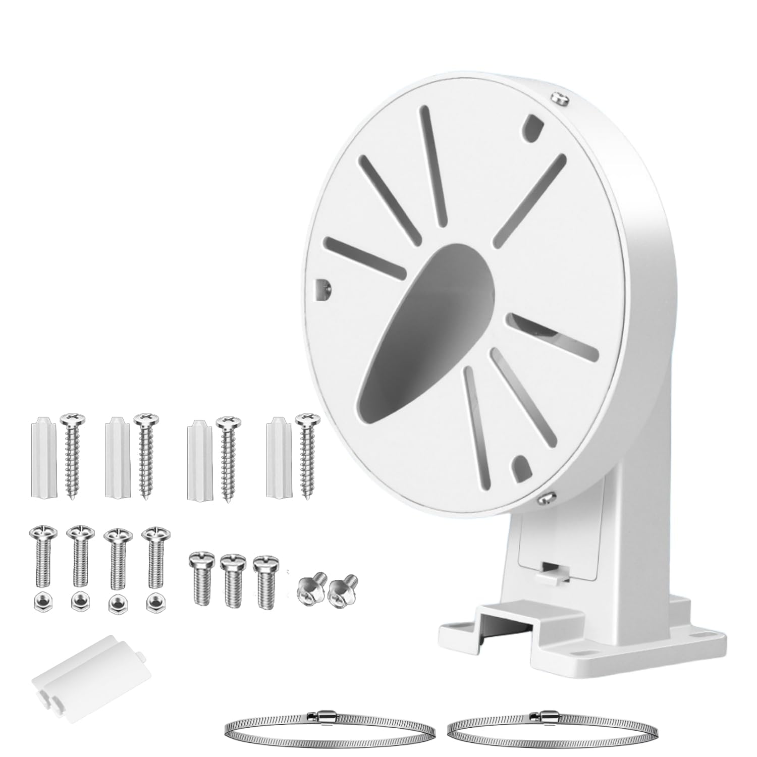 GledeYeTec 8" Surveillance Camera Vertical Pole Mount Bracket, Aluminum Alloy Indoor Outdoor Wall Mount L-Type Bracket for DaHua Hikvision Dome Cameras CCTV Security Dome IP Camera Mounting