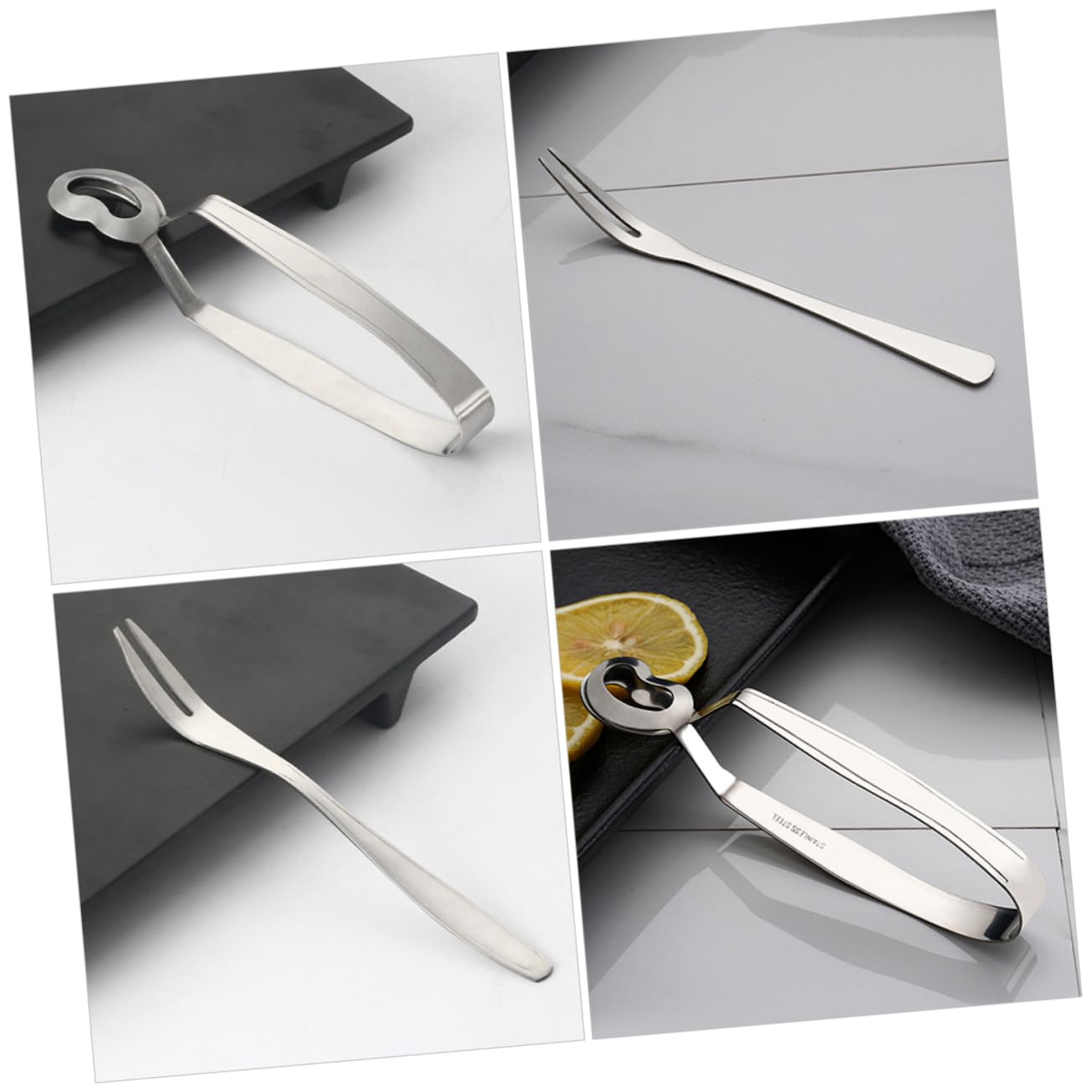 Amosfun Schneckenzangen Set - 4-teilig Für Schnecken Und Meeresfrüchte