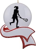 Vista 1 de Lacrosse - Adorno de Navidad para niña 2024, adorno personalizado de lacrosse, adorno para fanáticos de los deportes, decoración de árbol de Navidad