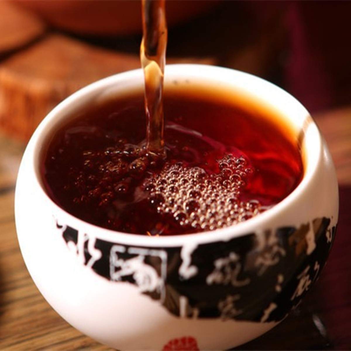 Té chino de Pu'er 3000 g (6.6LB) Té de Puer maduro Té negro Columna de dragón Té de árboles viejos Pu erh té Cuidado de la salud Té de Pu er