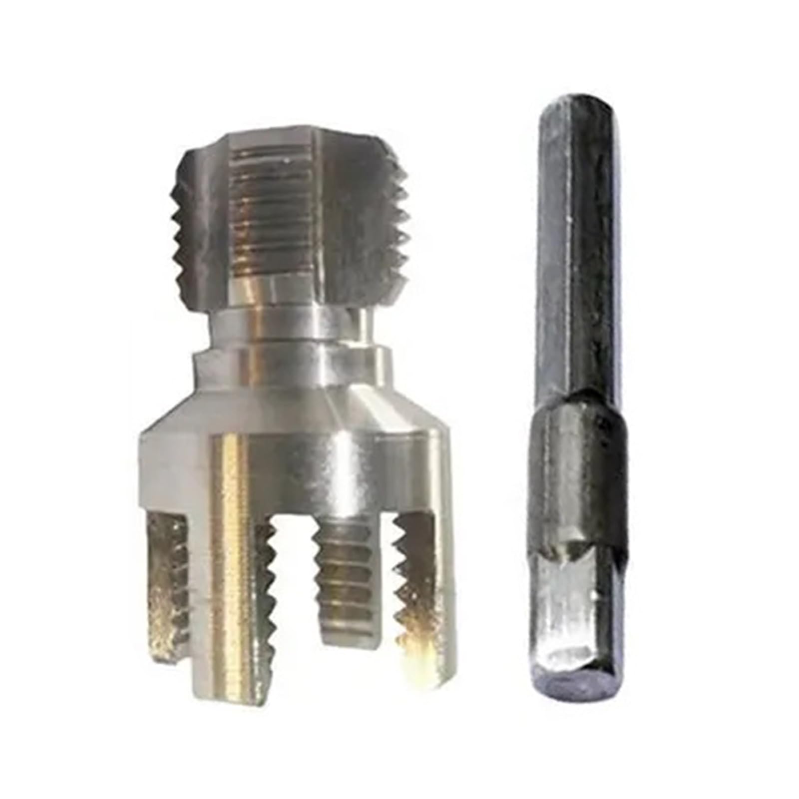 1 Carbon Alloy Tubing Threader Set Hexagonal Shank Internal External Tap for Electric Drills Internal/External Tap