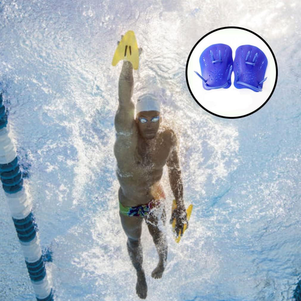 Tuimiyisou Swimming Paddles Strength Hand Paddles Training Gloves Swim Power for Swimming Beginners Kids Adults Blue M Swimming Supplies-Hand Web : Sports & Outdoors