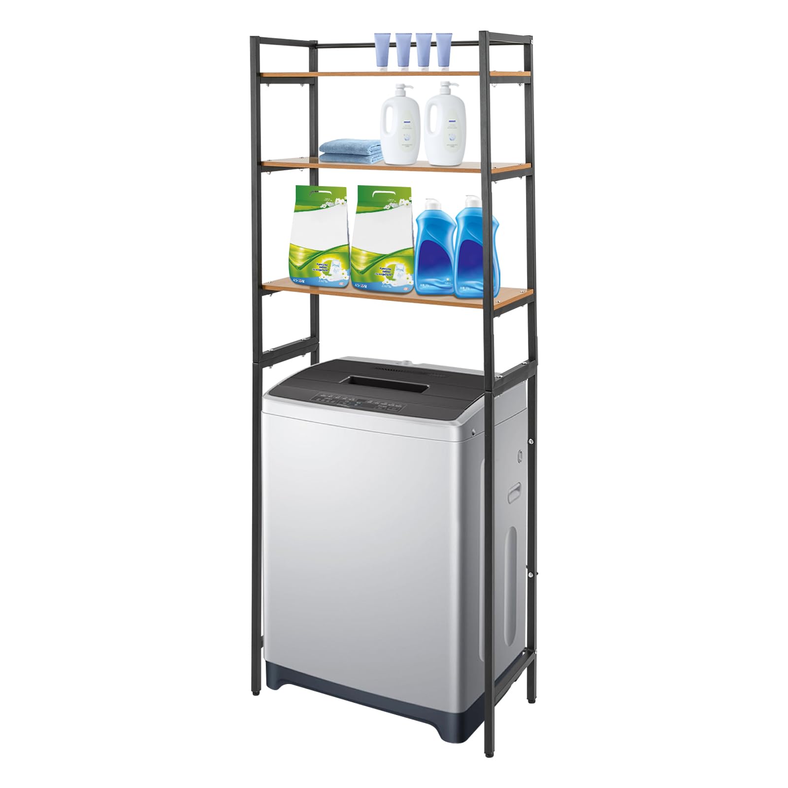 Laundry Room Storage Organizer, Over The Washer and Dryer Storage Shelves for Laundry Organization, 27.17" W x 11.81" D x 71.26" H, Laundry Room
