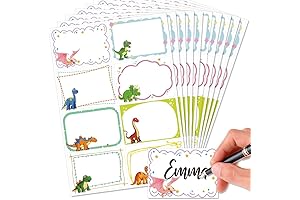Dinosaur Name Labels Stickers for Classroom Decoration