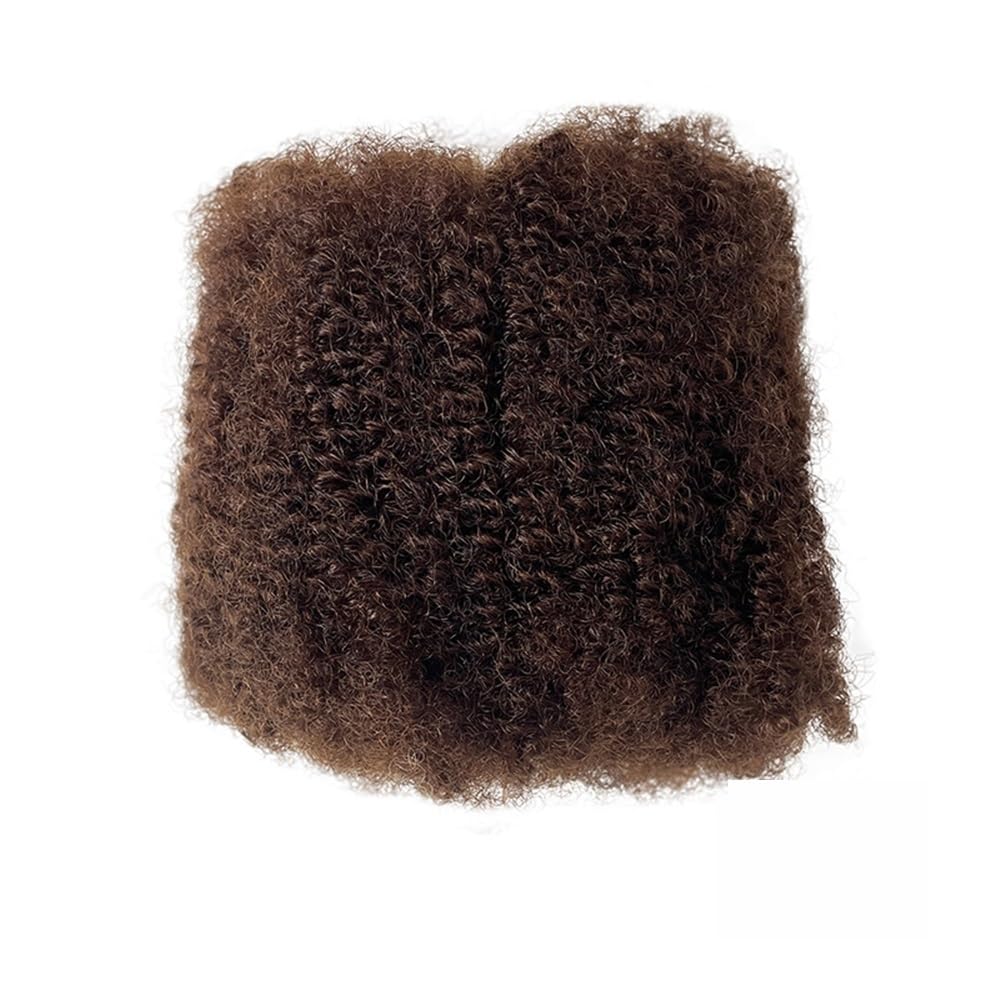 Täglicher Gebrauch 8 inch Afro Kinkys Bulk Human Hair 50g/Pack, for Mini Twists, Braiding, Micro Locs(4#)