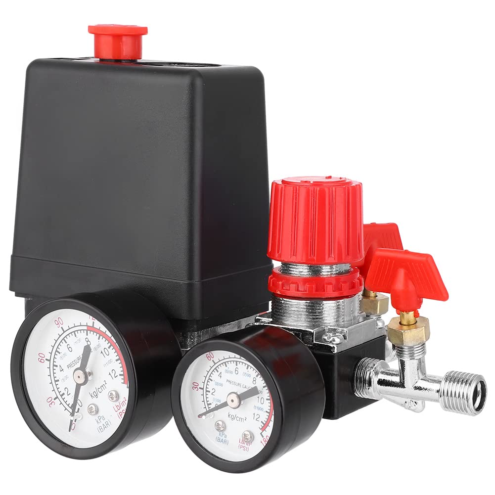 Pressure Switch Air Compressor Pressure Switch Control Valve Assembly Square Four Holes Air Compressor Part(A) - Image 4