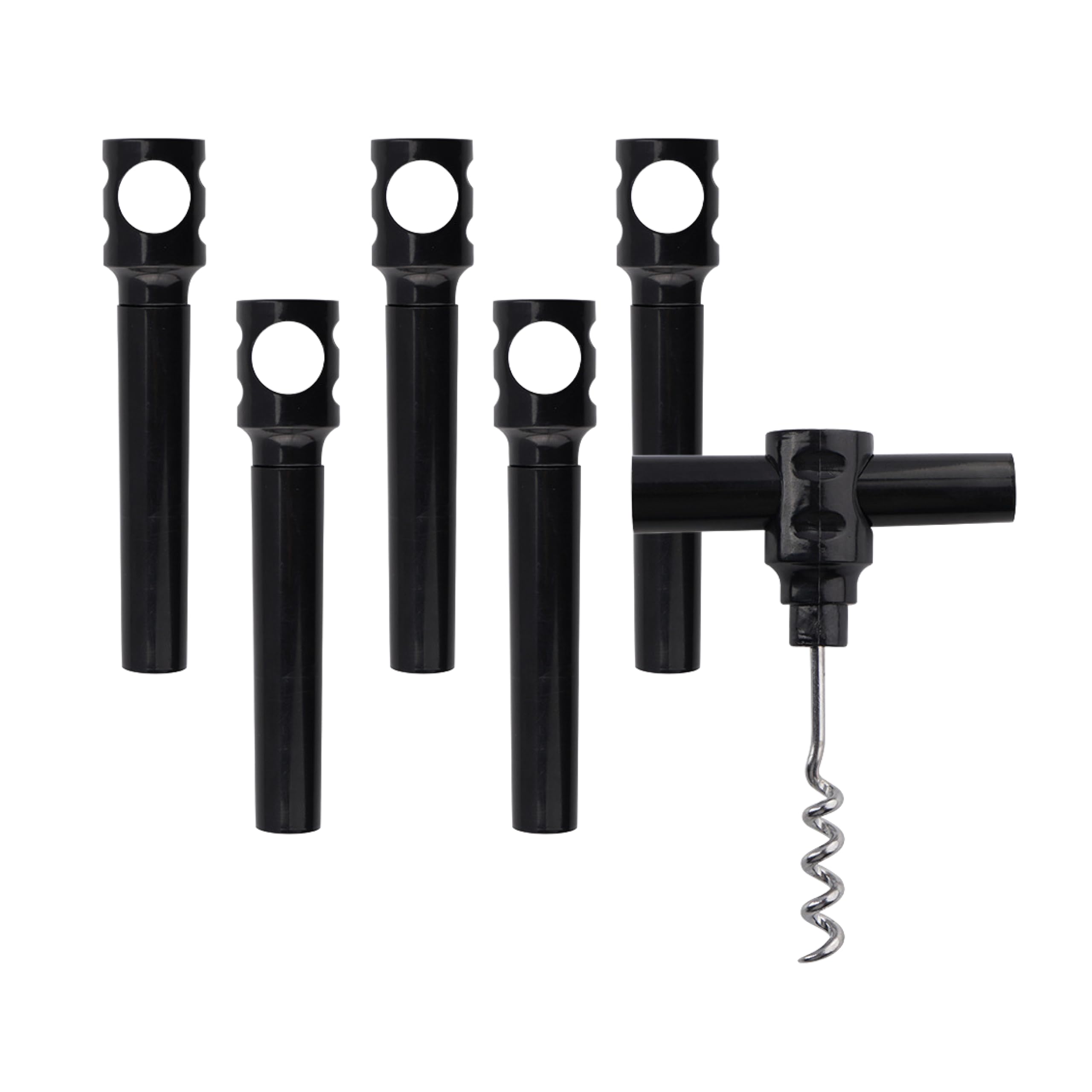 Plastic Wine Bottle Opener - Pack of 6 - Travel Size Easy Portable Basic Corkscrew