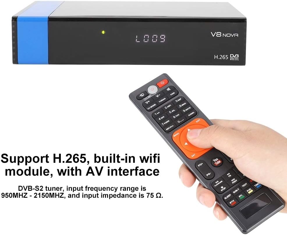 Popular SKTE WiFi Digital Satellite Receiver AV 100-240V Remote Control for GTMEDIA V8 Nova (USS)